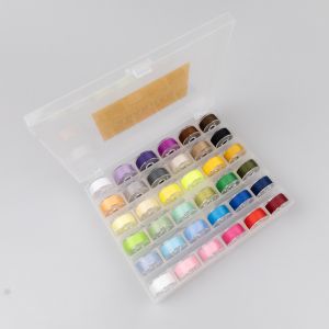 Шпульки для швейной машины с нитками в коробке / 36 шт.