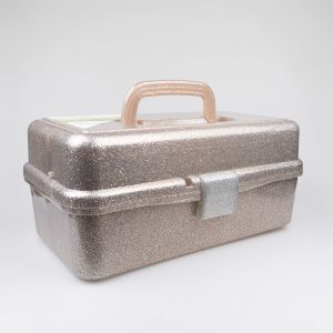 Пластиковая коробка для рукоделия Glitter Storage Box / Cеребристaя