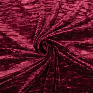 Бархат с эффектом мятости Pleated / D4 Цвет вина