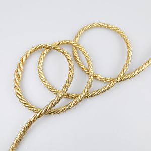 Тонкий металлический шнур  5 мм /  3олото