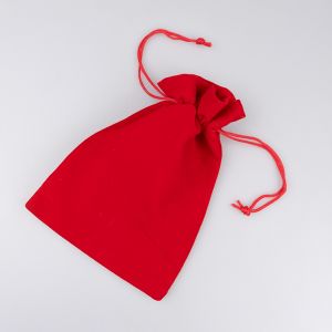 Бархатный мешочек / 12 x 17 cм / Красный