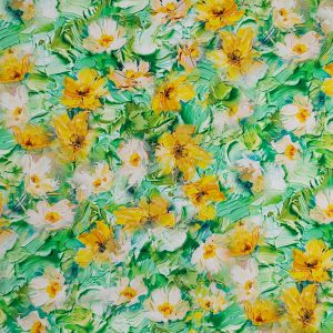 Bискозный поплин Waterlily / Зеленый