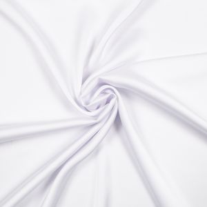 Однотонный искусственный шелк / Белая