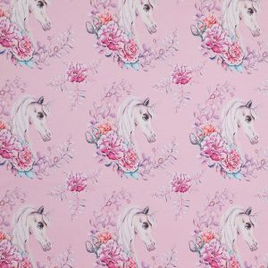 GOTS трикотаж / Unicorn flower pink