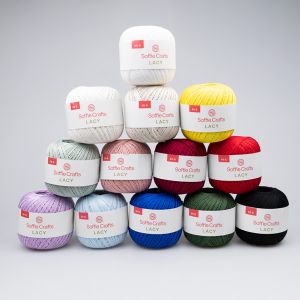 Нить для вязания крючком Soffie Crafts Lacy 50 г / Разные тона