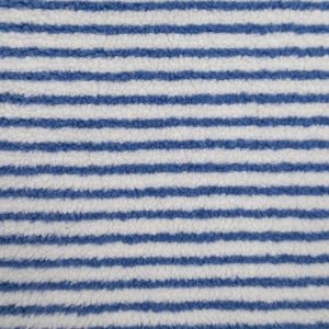 Искусственный мех с коротким ворсом Striped Sherpa / Cиняя-Белая