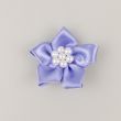 Цветок из ленточек с жемчугом 37 мм / Фиолетовый