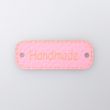 Эмблема «HANDMADE» 25x50 мм / Розовaя 137