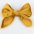 Бархатный бантик 13.5 x 12 cм / Горчица