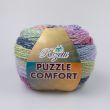 Пряжа Rozetti Puzzle Comfort 200 г / 235-06 Темно-синяя, Светло-зеленaя, Бирюзовaя