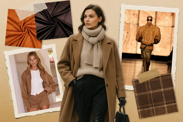 Шоколадно-коричневая осенняя мода